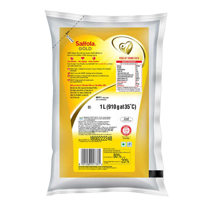 Safola Gold Refined Cooking Oil 1L